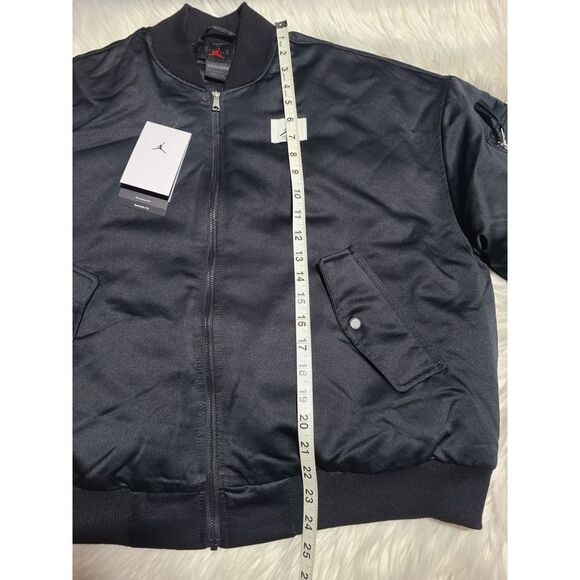 NWT|Nike Jordan Flight Renegade Black Bomber Jacket, SMALL - Picture 12 of 13